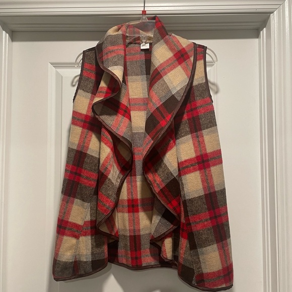 Jackets & Blazers - Chic Plaid Ruffle Vest for Women
